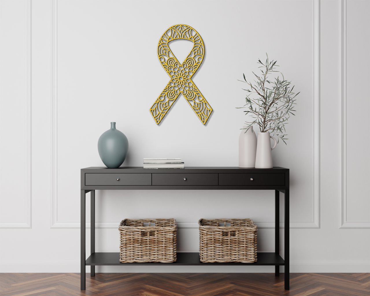 Mandala Breast Cancer Ribbon