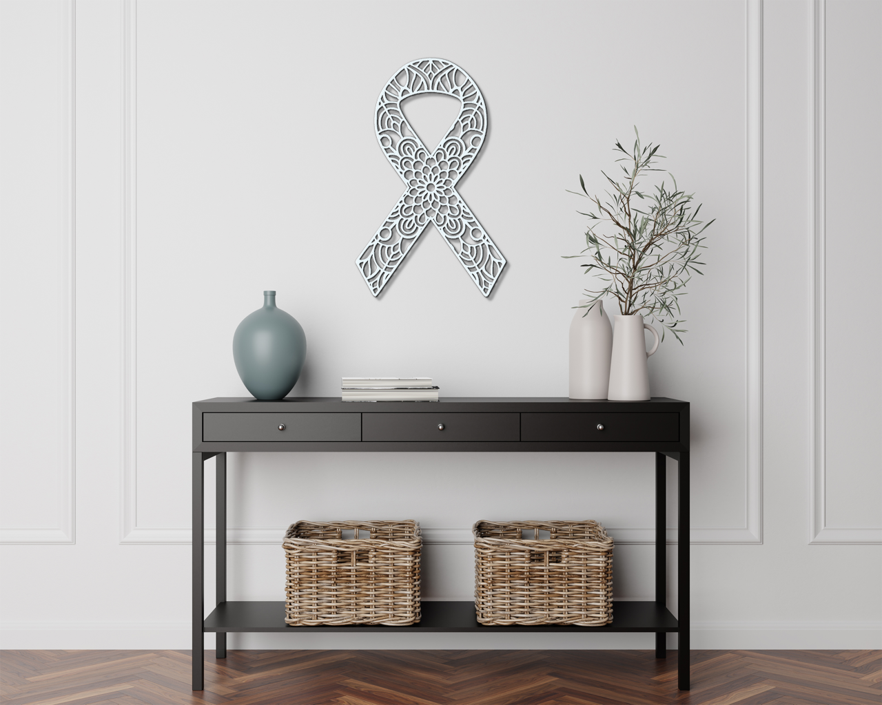 Mandala Breast Cancer Ribbon