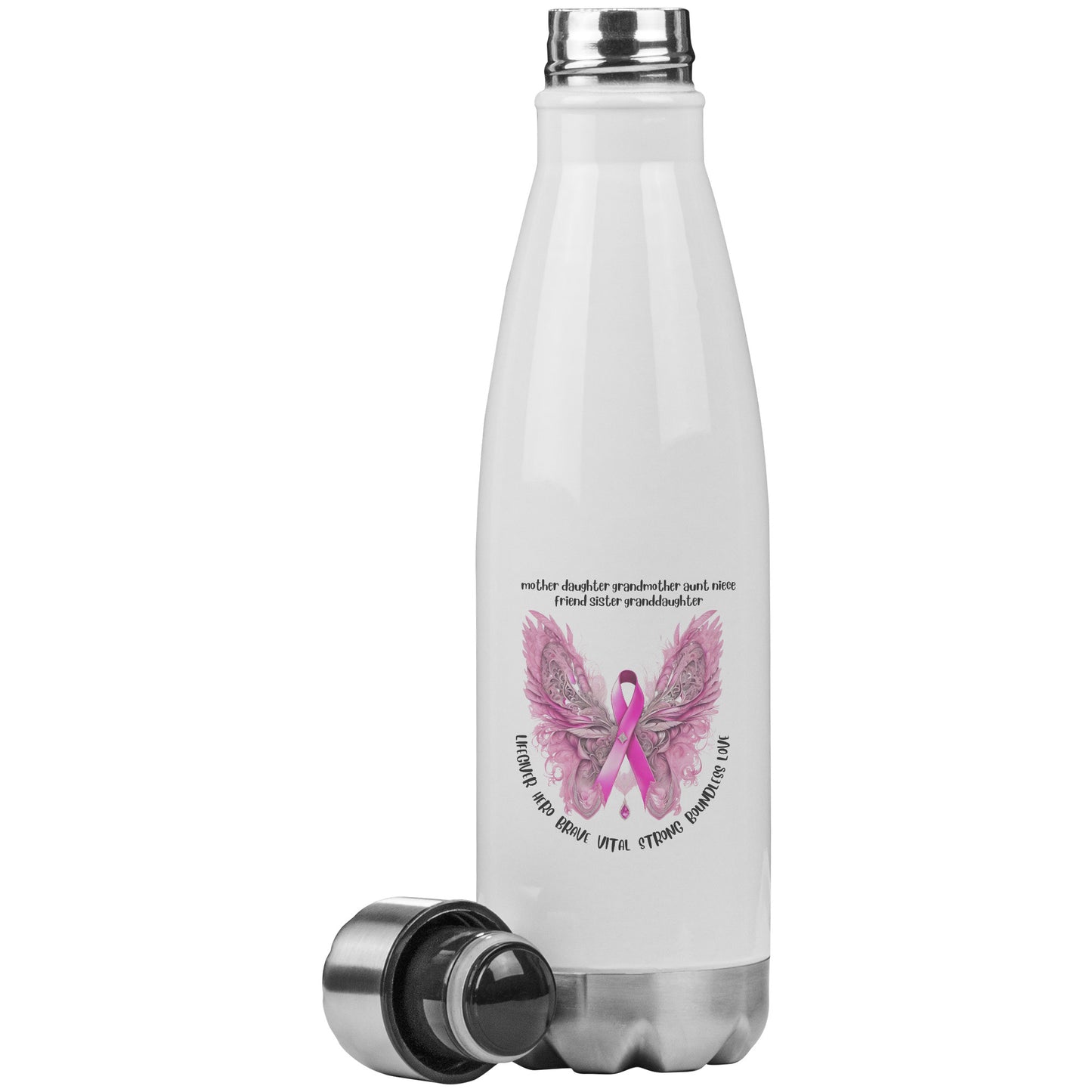 Breast Cancer 20oz Water Bottle