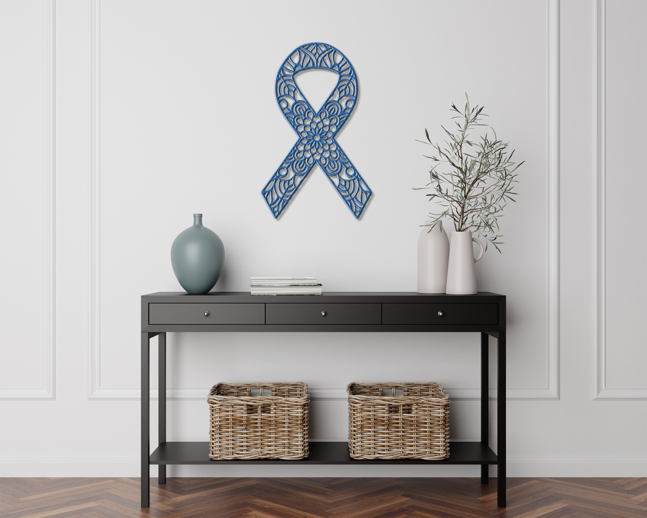 Mandala Breast Cancer Ribbon