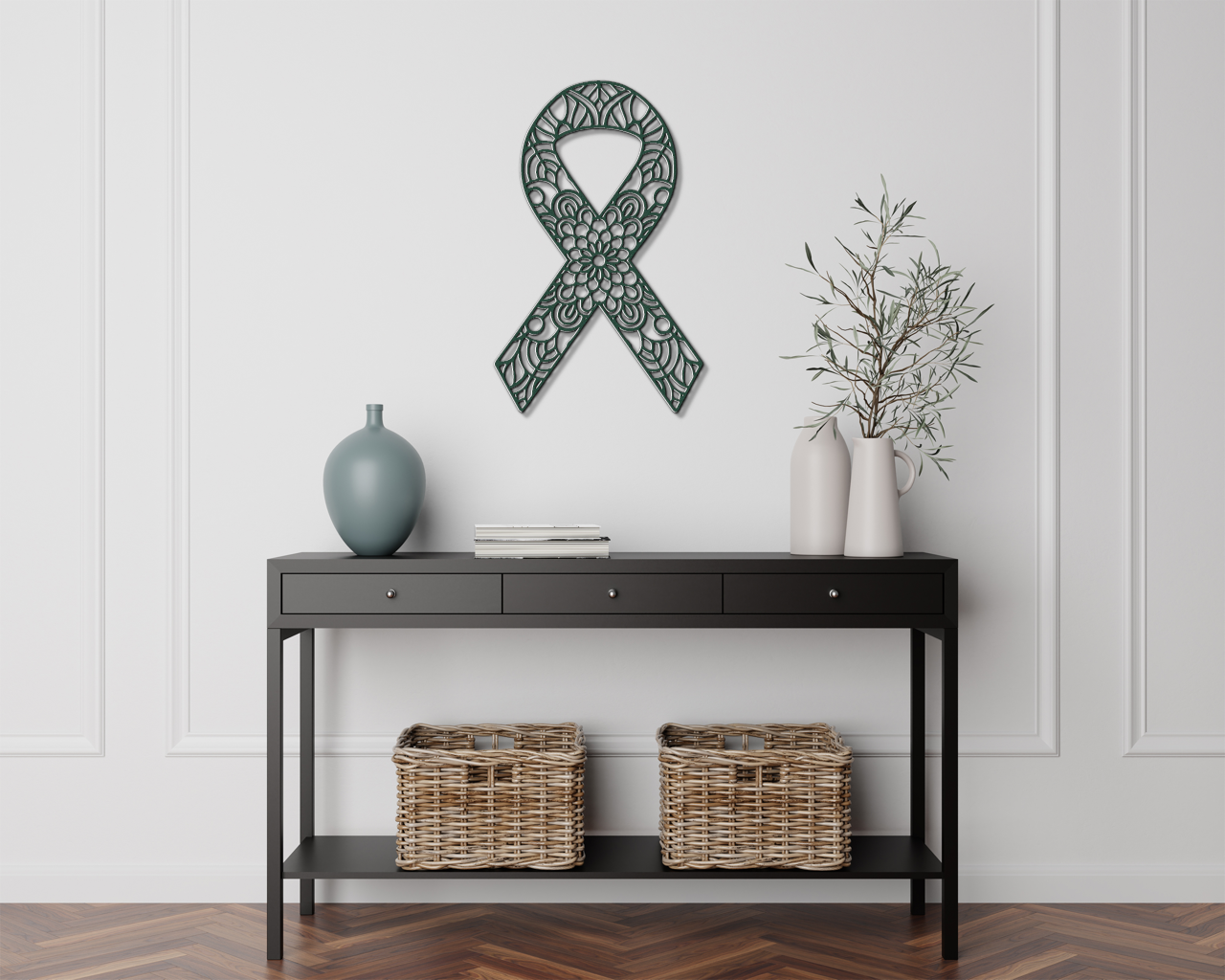 Mandala Breast Cancer Ribbon